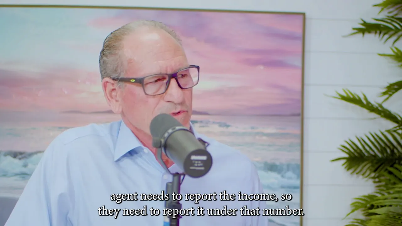 Host speaking with on-screen subtitle noting that foreign investors often don't know where to go, neon 'Bartos Group' behind