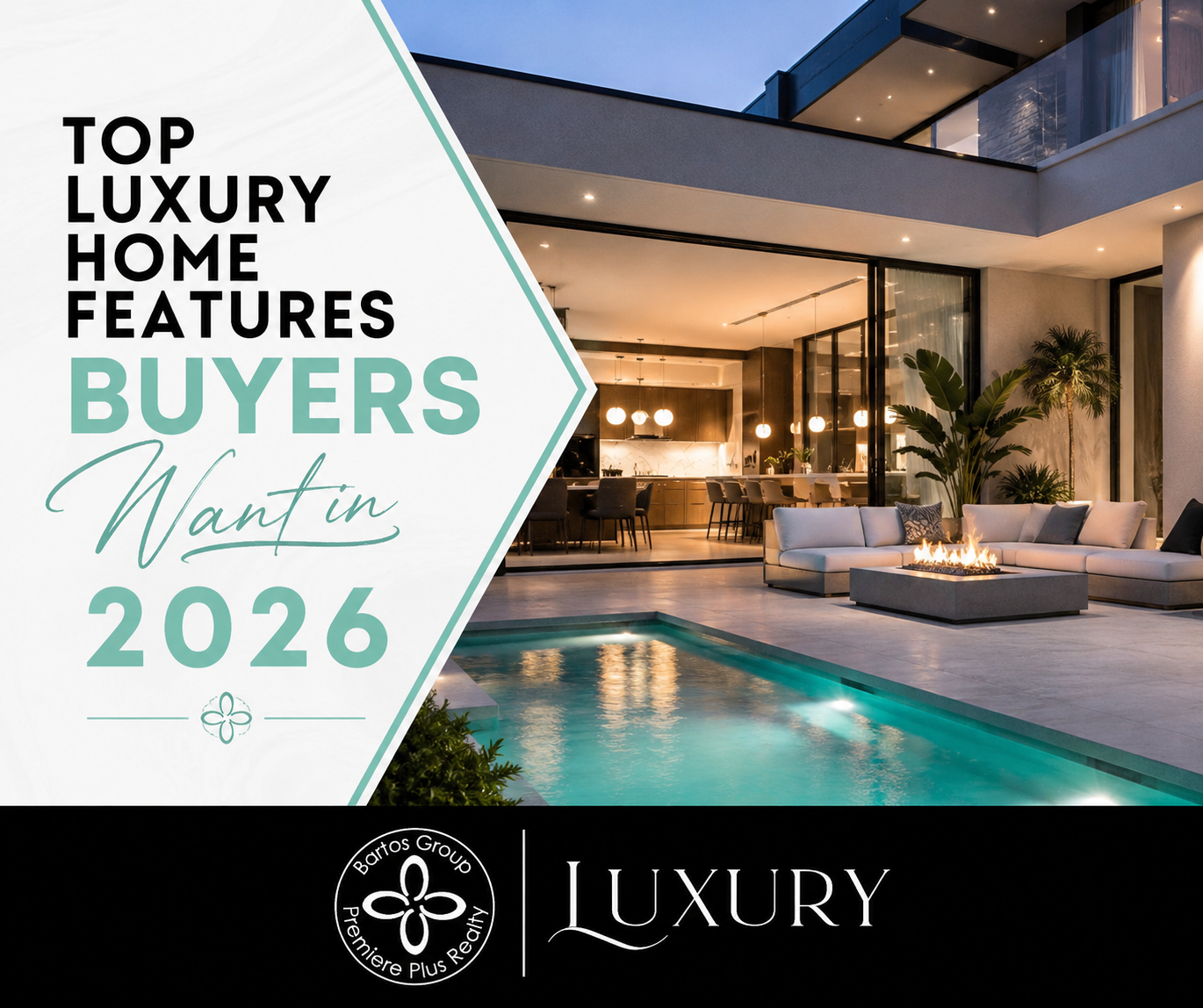 Discover the top luxury home features buyers want in 2026, from smart technology and wellness spaces to outdoor living and privacy.
