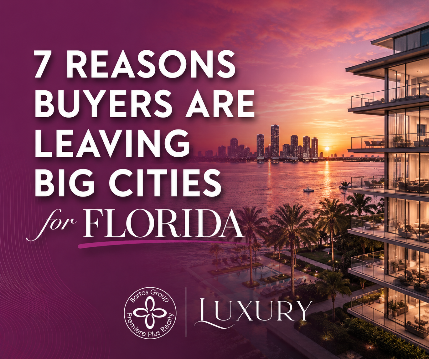 Discover why buyers are leaving big cities for Florida, from tax benefits and remote work to waterfront living and lifestyle.